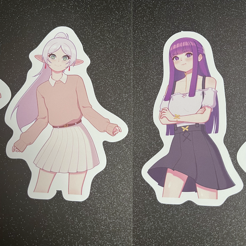 [MEDIUM/4 inch] Casual Frieren & Fern Sticker Bundle