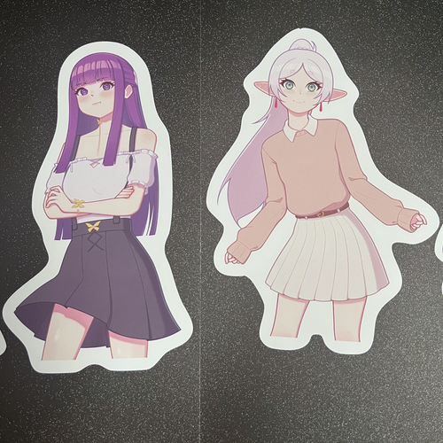 [BIG/6 inch] Casual Frieren & Fern Sticker Bundle